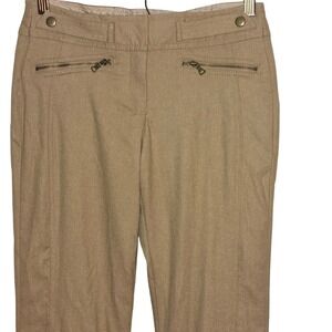 Express Wool Blend Tan Zipper Buckle Ankle‎ Strap Career Pants Womens 0 Zero NWT